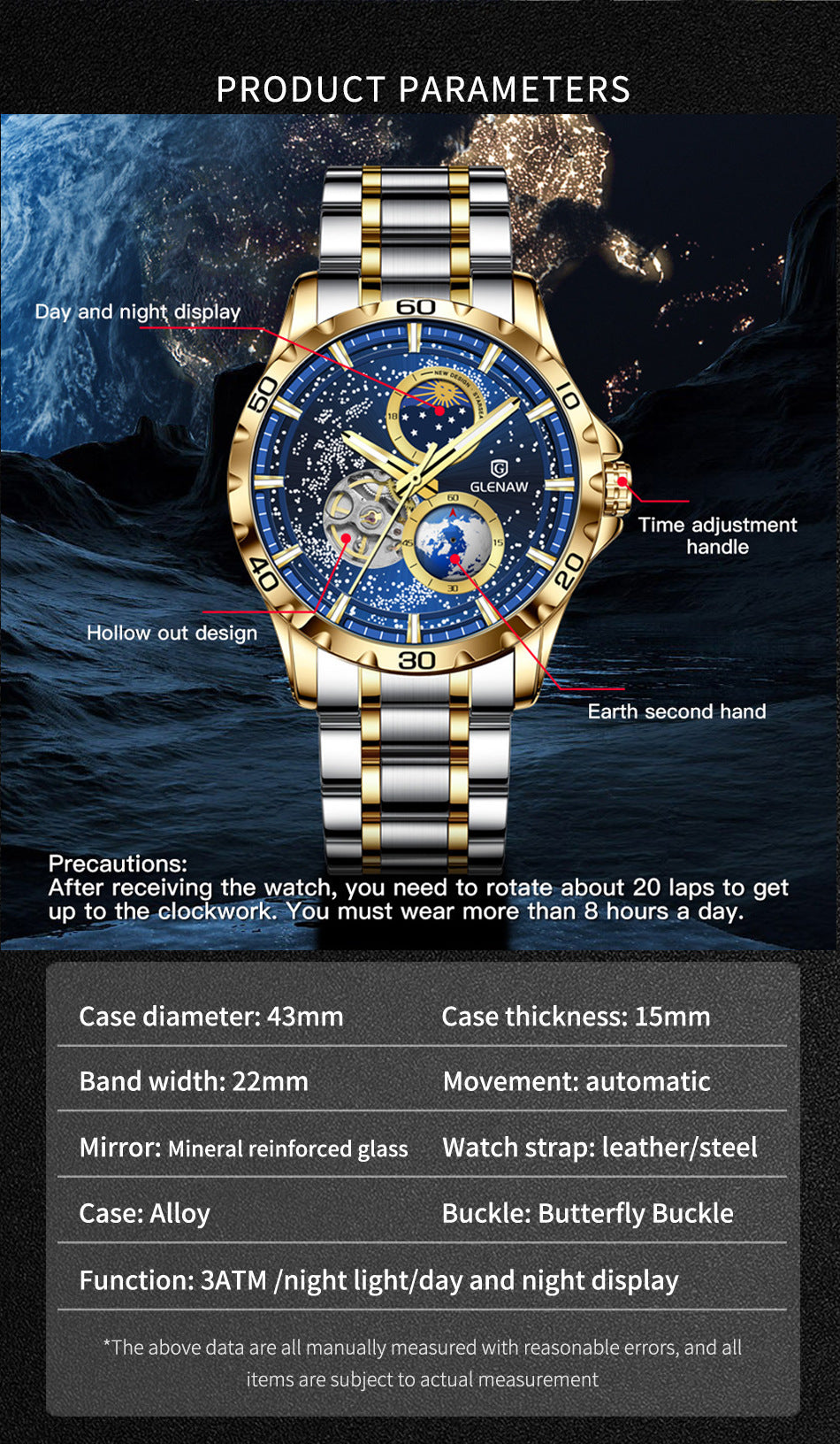Men's Simple Stainless Steel Quartz Watch
