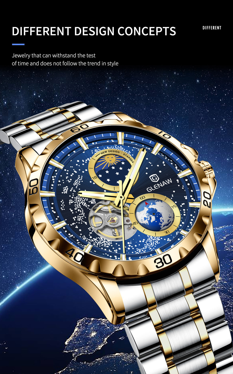 Men's Simple Stainless Steel Quartz Watch