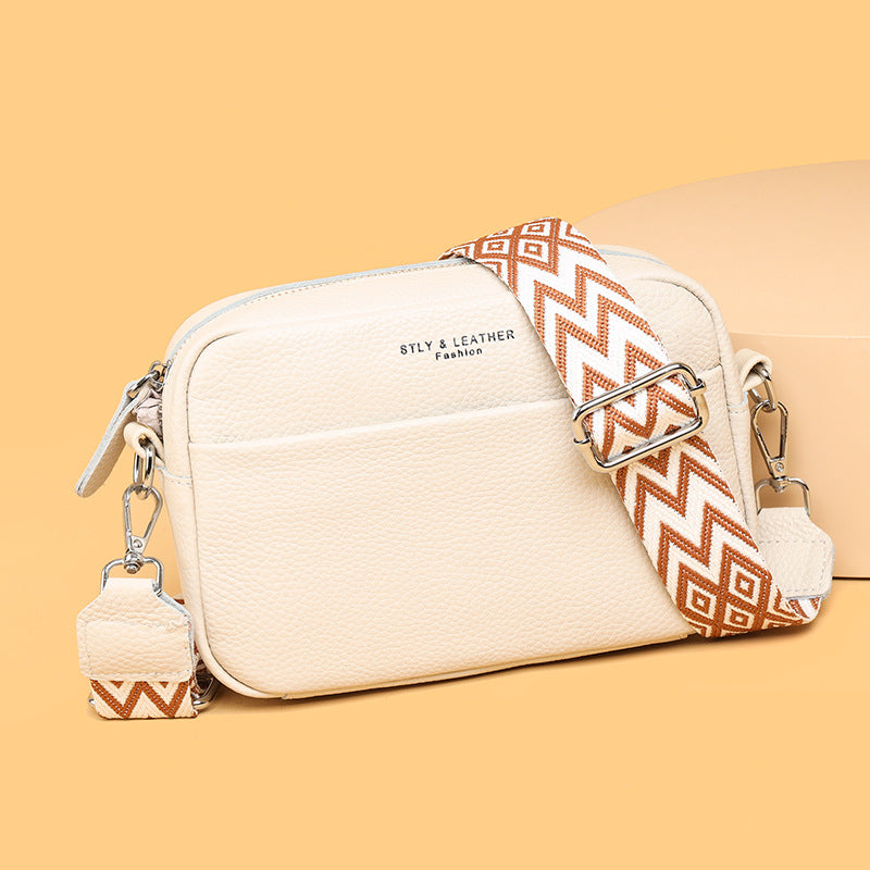 Rhombus Crossbody Bag — Wide Strap Small Square Bag