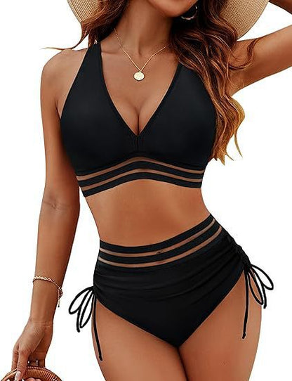 High-Waist Split Bikini