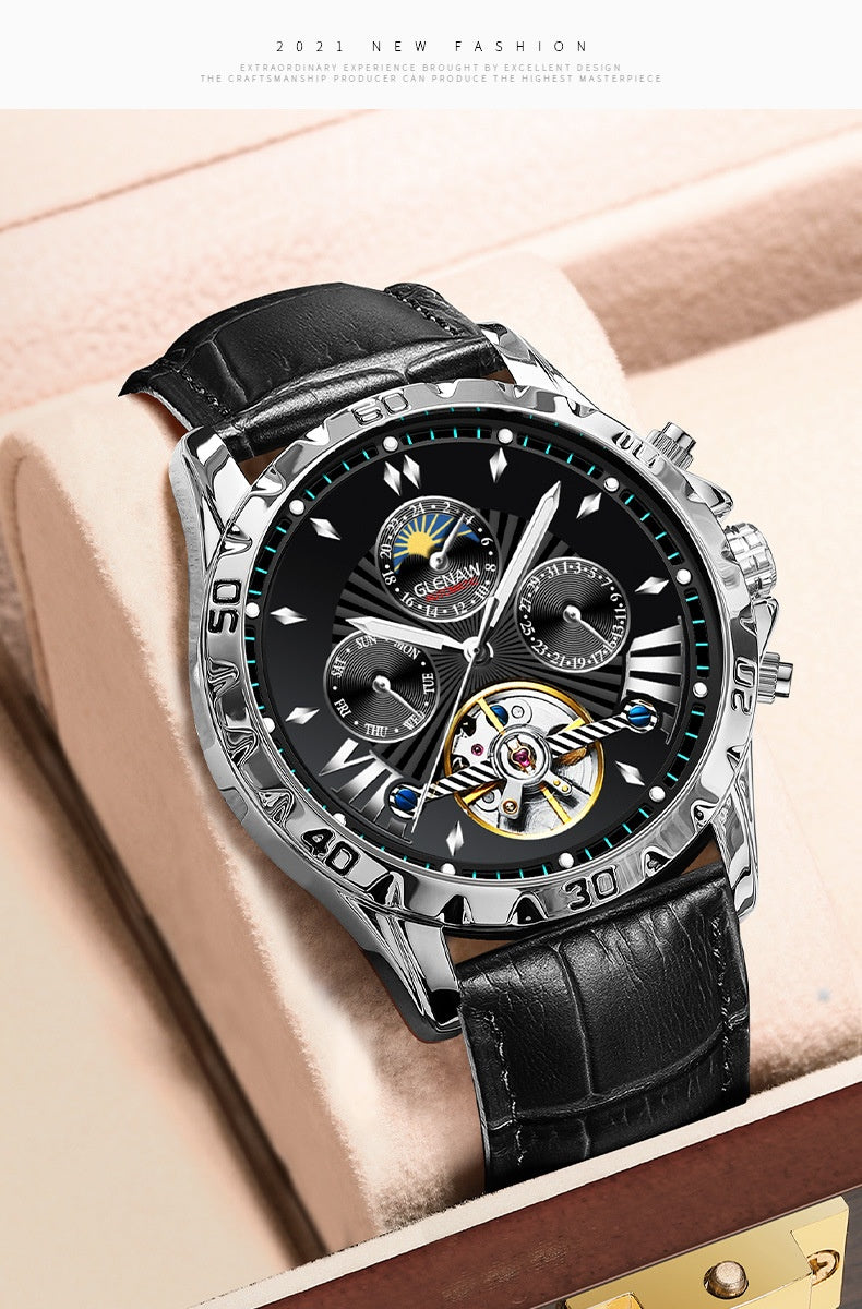 Men's Fashion Hollowed-out Watch Automatic Mechanical Watch