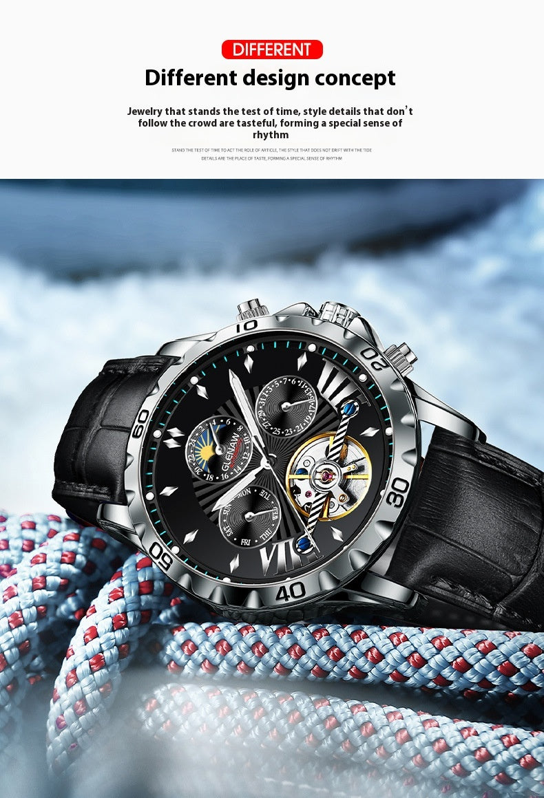 Men's Fashion Hollowed-out Watch Automatic Mechanical Watch