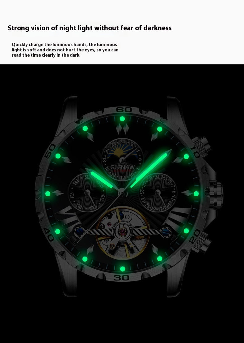 Men's Fashion Hollowed-out Watch Automatic Mechanical Watch