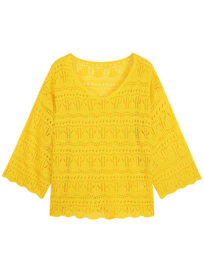 Crochet Hollow-Out Top