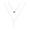 S925 Silver Zircon Pendant Necklace