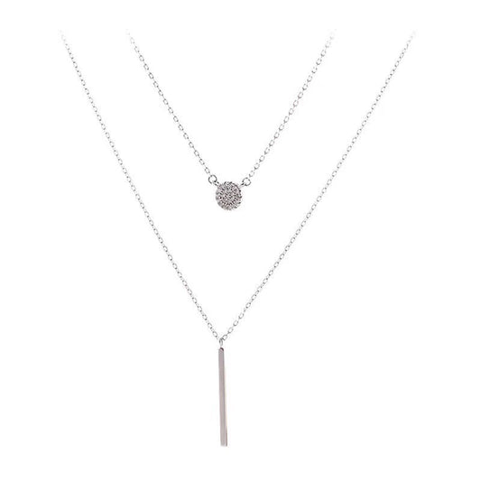 S925 Silver Zircon Pendant Necklace