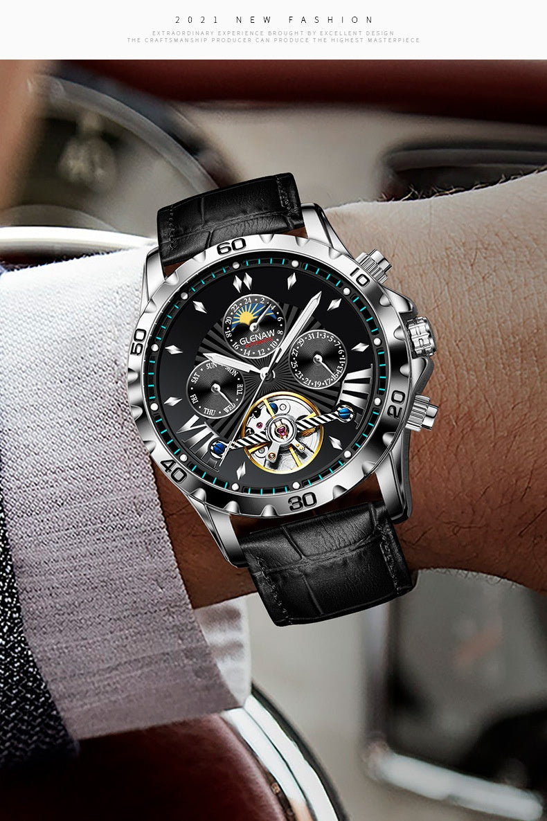 Men's Fashion Hollowed-out Watch Automatic Mechanical Watch