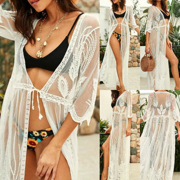 Beach Net Embroidered Blouse – Women's Cover-Up