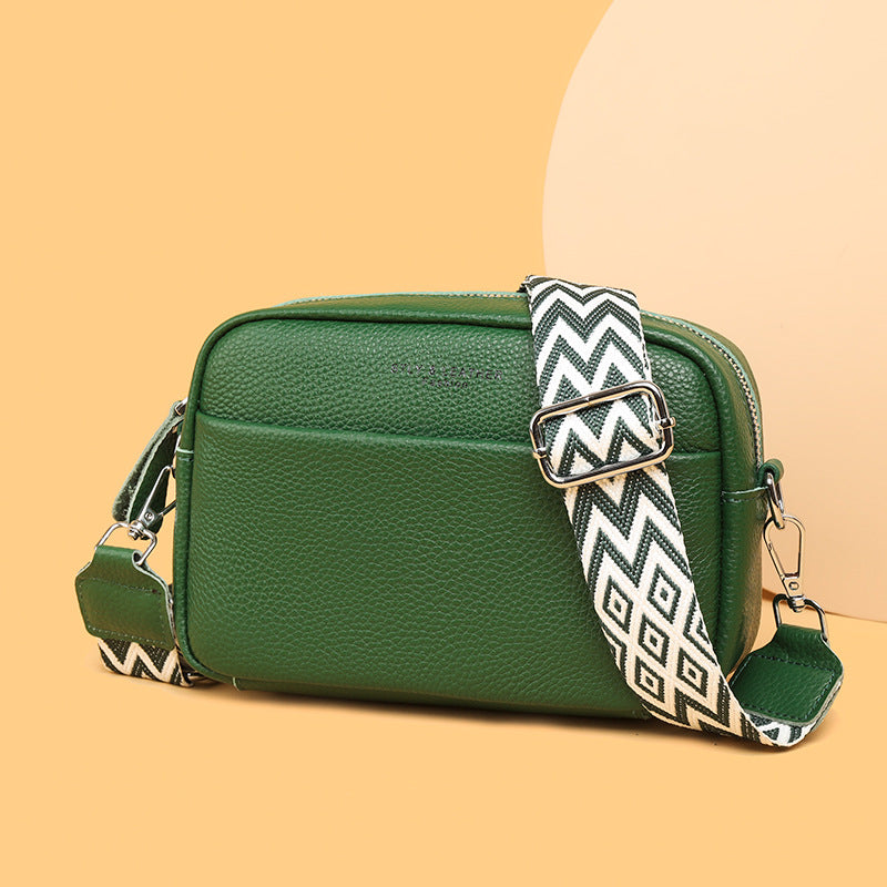Rhombus Crossbody Bag — Wide Strap Small Square Bag