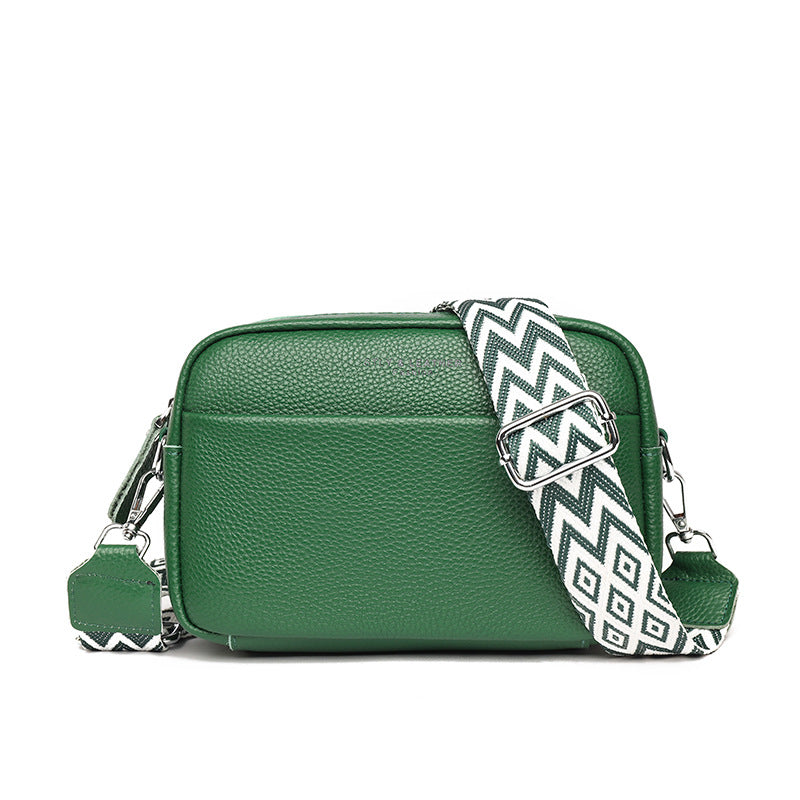 Rhombus Crossbody Bag — Wide Strap Small Square Bag