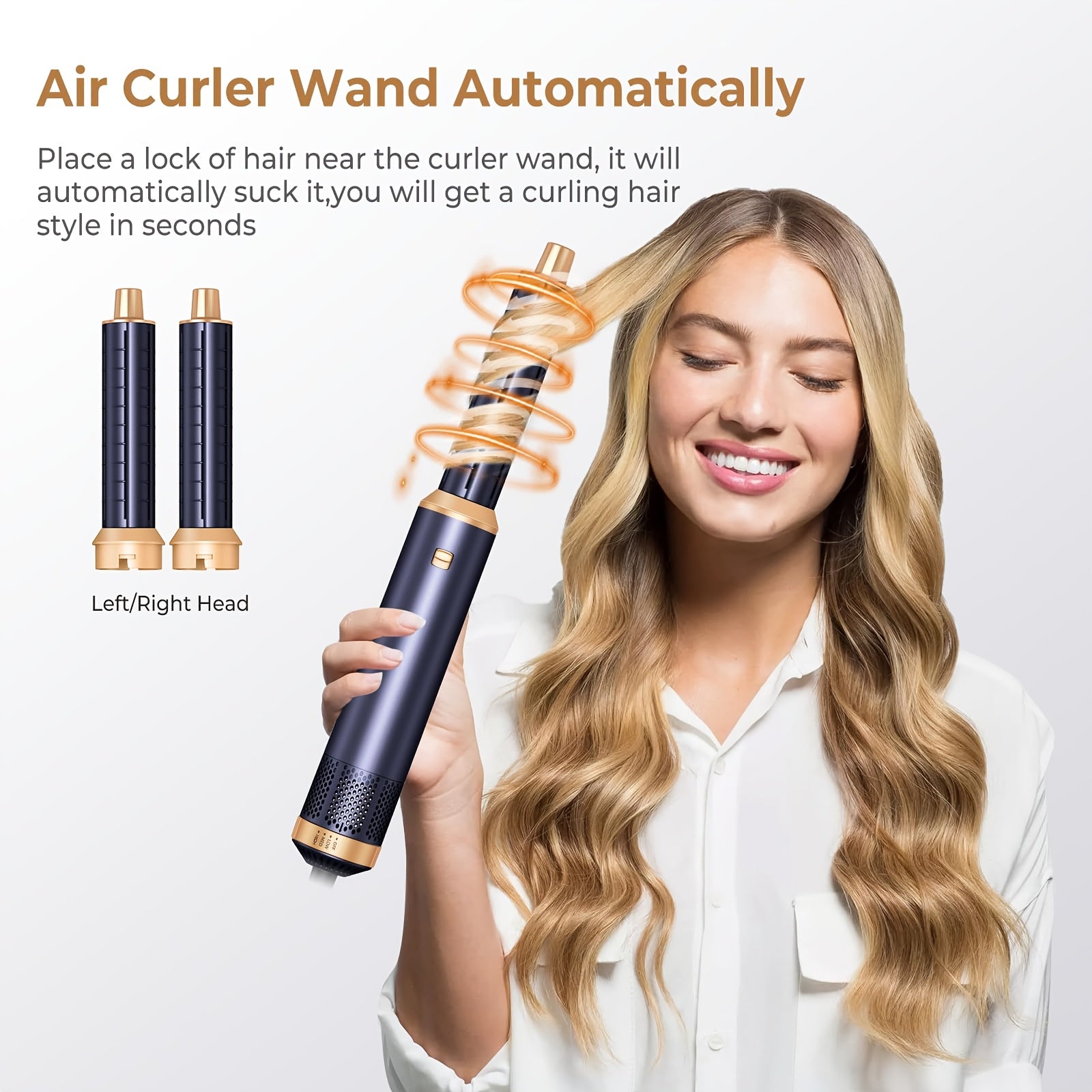 UKLISS 5-in-1 Hot Air Brush & Detachable Curler | Wet & Dry Hair Styler