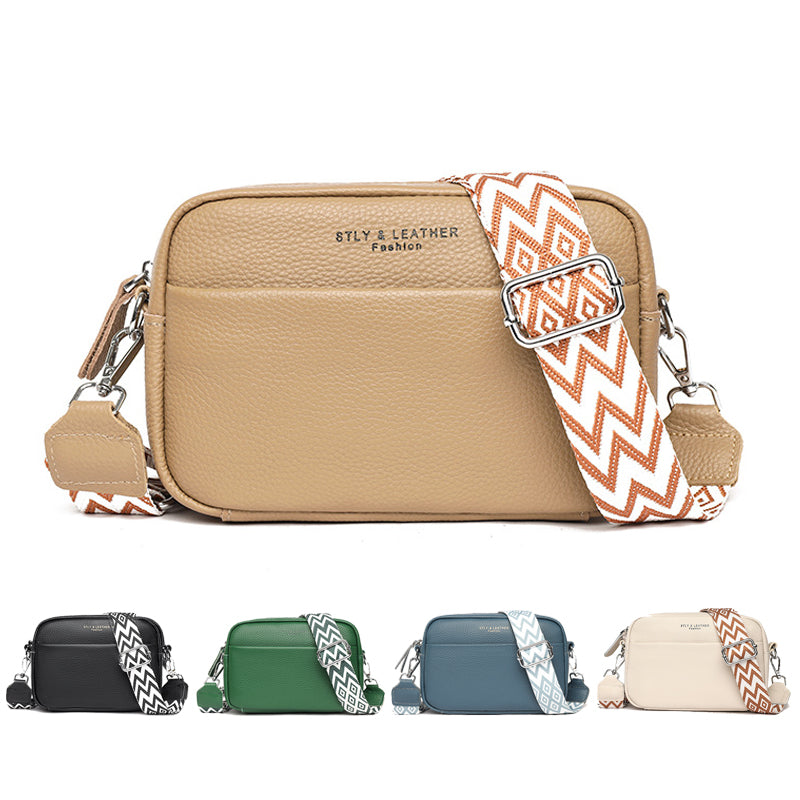 Rhombus Crossbody Bag — Wide Strap Small Square Bag
