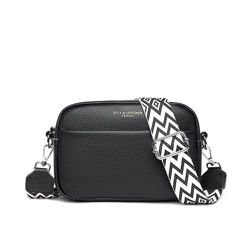 Rhombus Crossbody Bag — Wide Strap Small Square Bag