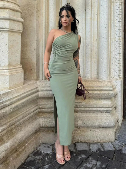 Backless Split Maxi Dress