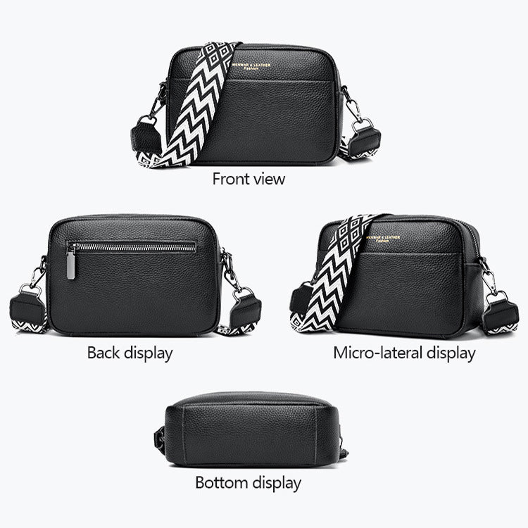 Rhombus Crossbody Bag — Wide Strap Small Square Bag