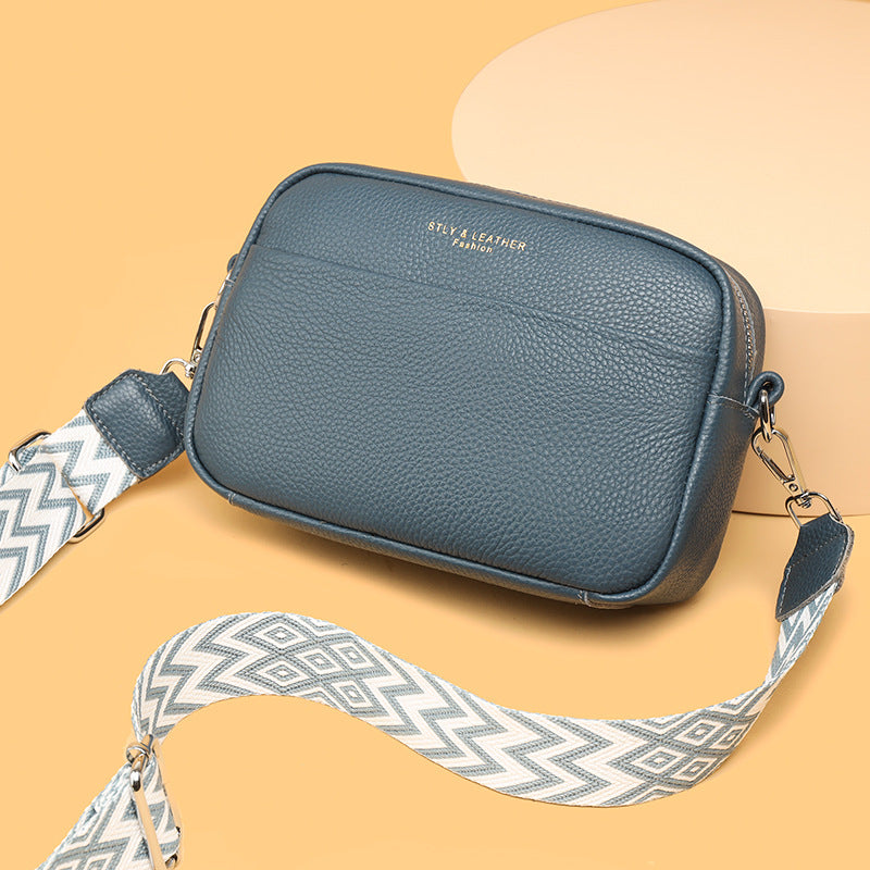 Rhombus Crossbody Bag — Wide Strap Small Square Bag