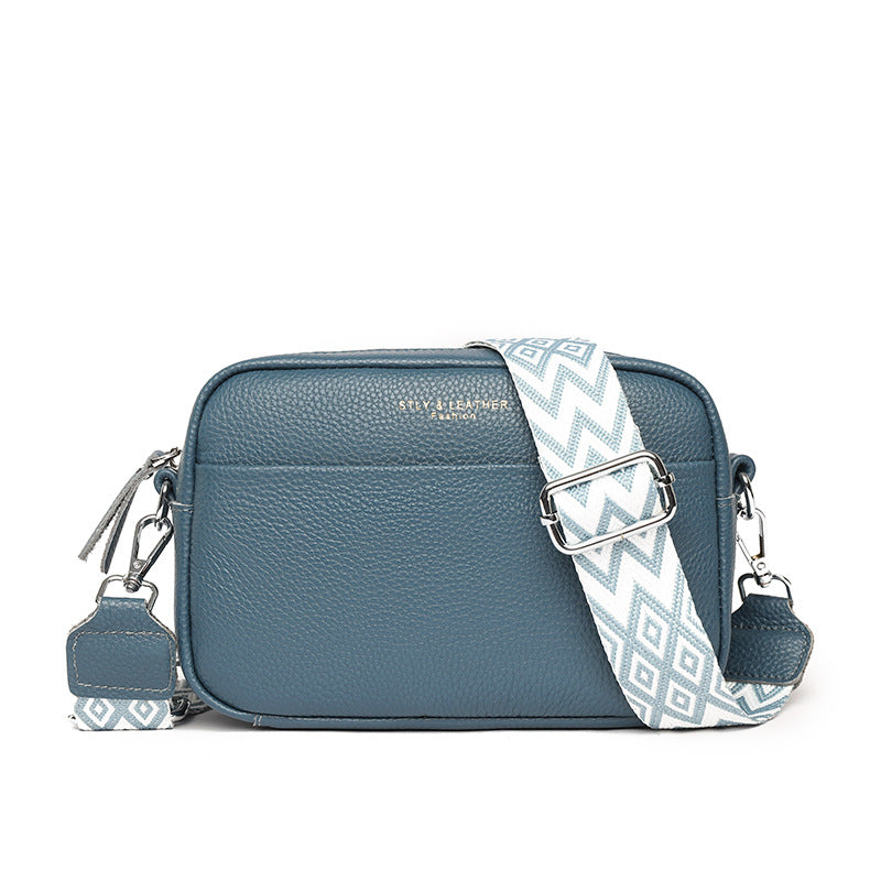 Rhombus Crossbody Bag — Wide Strap Small Square Bag